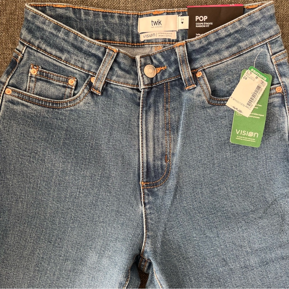 Pop Narrow Fit Medium Wash Jeans New With Tag - Picture 2 of 13